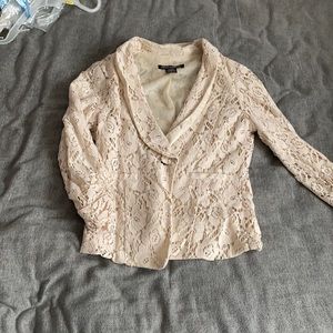 Beige floral blazer